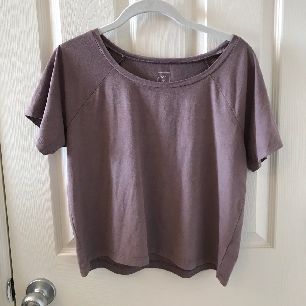 Purple suede T-shirt